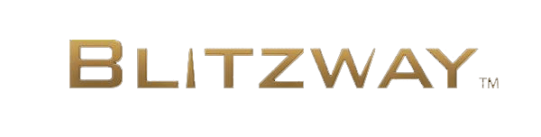 Blitzway logo in gold